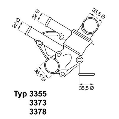 Termostat  Fiat Uno (146)(08.1983->)  WAHLER 3373.80D