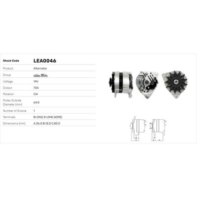 Alternatör  LUCAS ELEKTRIK LEA0046