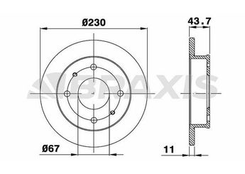 Fren Disk Ayna Ön Sağ ve Sol BRAXIS AE0379  5171202000 5171202100