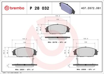 Fren Disk Balata Ön BREMBO P 28 032  45022S2AE50 45022SVBA02 45022SVBA03 6450S0AJ10 06450S0AJ10 6450S2A000 06450S2A000 6450S2AE01 06450S2AE01 6450S2AE10 06450S2AE10 6450S2AE50 06450S2AE50 6450S5TE00 06450S5TE00 6450S5TE50 06450S5TE50 6450S5TE51 06450S5TE51 6450S6MA00 06450S6MA00 45022S0A940 45022S0A942 45022S0A943 45022S2A000 45022S2AE01 45022S2AE10 45022S2AE51 45022S5TE00 45022S5TE50 45022S5TE51 45022S6MA00 45022SMTE00 45022SMTE50 H4502S0A003 5860118480 586012654 5860126540 586014833 5860148330
