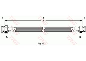Fren Hortumu Arka Sağ veya Sol TRW PHA135  MB058592 MB238160 MR129776 MR129777 MB587741 MB857556 MB857557