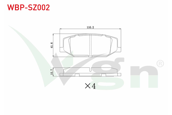 Fren Disk Balata Ön WGN WBP-SZ002