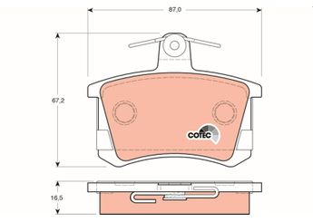 Fren Disk Balata Arka TRW GDB1163  GDB1163 443698451B 443 698 451 B 4A0698451 4A0 698 451 4D0698451B 4D0 698 451 B 4DO698451B 4DO 698 451 B