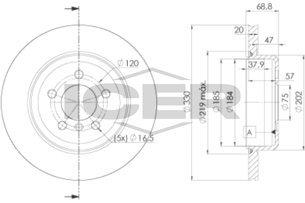 Fren Disk Ayna Arka Sağ ve Sol RECOVER 5541