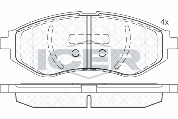 Fren Disk Balata Ön Daewoo Kalos (2002->)  CARRINGO 55025
