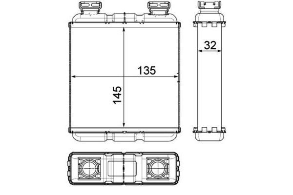 Kalorifer Radyatörü  Smart Fortwo Coupe (01.2007->)  MAHLE AH 188 000P