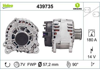 Alternatör  VALEO 439735  3H903023C03H903023CX 3H903023C 03H903023C 3H903023CX 03H903023CX