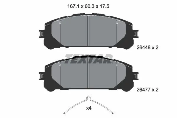 Fren Disk Balata Ön Toyota Highlander (U7)(2020->)  TEXTAR 2644801