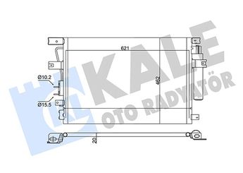 Klima Radyatörü  KALE 343135  5175368AA 05175368AA 1215477AA 68050292AA K5175368AA K68050292AA