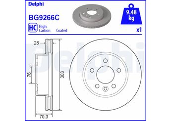 Fren Disk Ayna Ön Sağ ve Sol DELPHI BG9266C  2N0615301A 65508030000 65508030006 2N0615301D