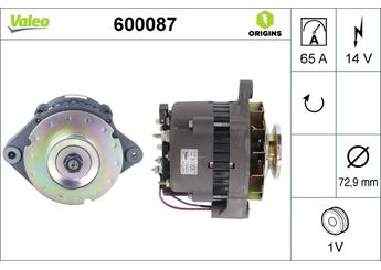 Alternatör  VALEO 600087  805884P