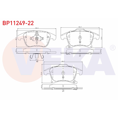 Fren Disk Balata Ön Ford S-MAX (CDR)(2015->)  VEKA BP11249-22