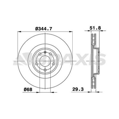 Fren Disk Ayna Ön Sağ ve Sol BRAXIS AD1008
