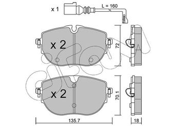 Fren Disk Balata Ön CIFAM 822-1321-0  7LA698151 7LA698151B 7LA 698 151 7LA 698 151B 7LA698151D 7LA 698 151D