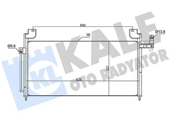 Klima Radyatörü  KALE 387700  BK2J61480 BK2J-61-480 BK2J61480A BK2J61480B