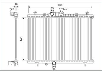 Su Radyatörü  VALEO 701164  21400JY00A 214003414R 214006645R 214007173R 214008122R 21400JY20A 21400JZ80A