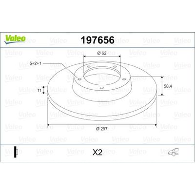 Fren Disk Ayna Arka Sağ ve Sol Toyota Verso (AUR2/ZGR2)(2009->)  VALEO 197656
