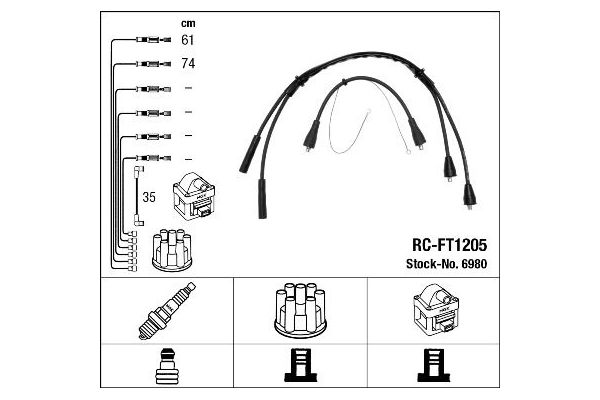 Buji Kablosu  Fiat 126 (126)(1977->)  MGA 35301