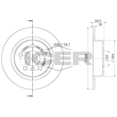 Fren Disk Ayna Arka Sağ ve Sol BMW 2 Serisi Gran Coupe (F44)(2019->)  BRAXIS AE0959