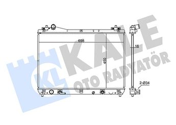 Su Radyatörü  KALE 365500  6Q0121253M 1770065J10 17700-65J10