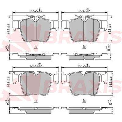 Fren Disk Balata Arka BRAXIS AA0707
