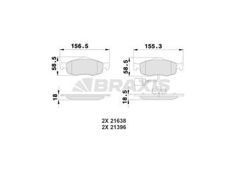 Fren Disk Balata Ön BRAXIS AB0116  1521325 1145455 6877837 1095202 1022079 1073732 1079348 1096940 1130758 5029148 6882582 7261715 93BB2K021FB