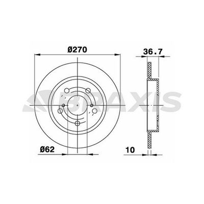 Fren Disk Ayna Arka Sağ ve Sol Toyota Corolla (E18)(06.2013->)  BRAXIS AE0293