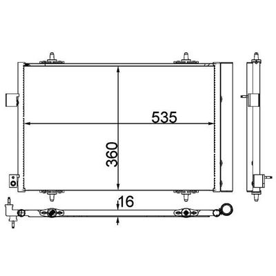 Klima Radyatörü  Citroen C5 4 Kapı (04.2008->)  MAHLE AC 39 000P