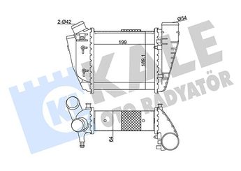 Turbo Radyatörü  KALE 352385  8E0145806C 8E0145806D 8E0198806 8E0.145.806 C