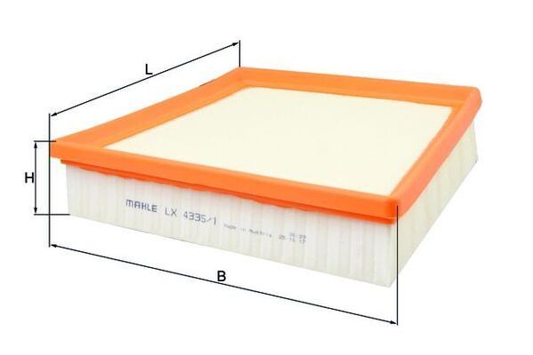 Hava Filtresi  Land Rover Range Rover Velar (03.2017->)  MAHLE LX 43351