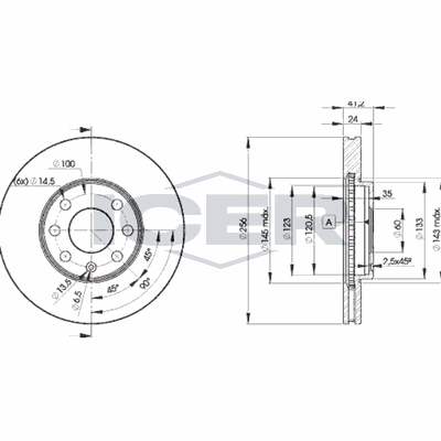 Fren Disk Ayna Ön Sağ ve Sol MAHER 16775
