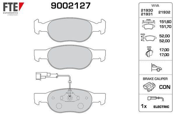 Fren Disk Balata Ön Alfa Romeo 146 (1995->)  FTE 9002127