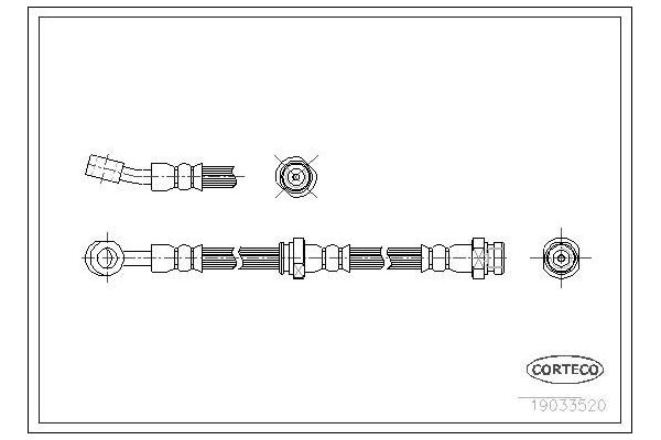 Fren Hortumu Ön Sağ veya Sol Hyundai Santa Fe (SM)(2001->)  OSSCA 01377