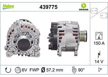 Alternatör  VALEO 439775  59903019C 59903016F 059903016F 59903016FX 059903016FX 59903016J 059903016J 59903016JX 059903016JX 059903019C