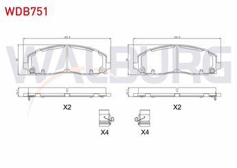 Fren Disk Balata Ön WALBURG WDB751  