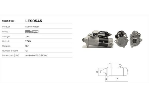 Marş Dinamosu  LUCAS ELEKTRIK LES0545