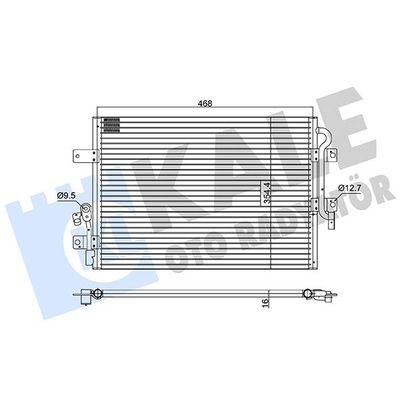 Klima Radyatörü  Fiat Strada (278)(1999->)  KALE 153000