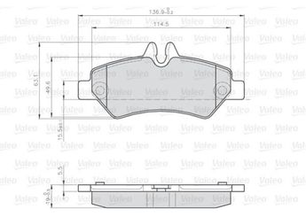 Fren Disk Balata Arka VALEO 872190  2E0698451 A0044206920 44206920 0044206920 84205120 0084205120 A0084205120 A9064230400 2E0698451H