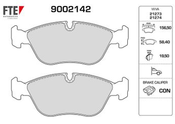 Fren Disk Balata Ön FTE 9002142  271587 2715878 271587.8 272463 30648381 30793799 31341243 8628240 9485593