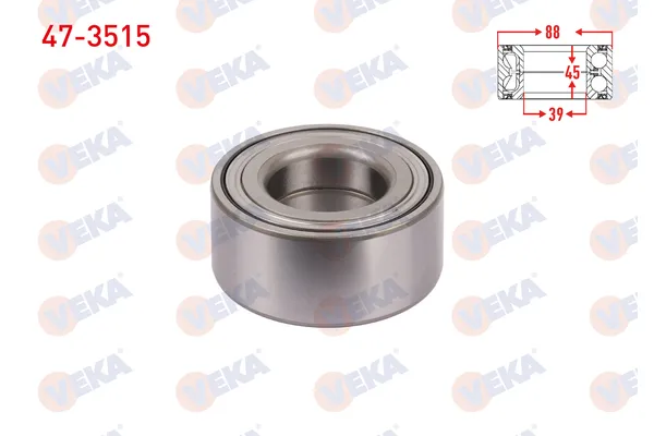 Teker Rulmanı Ön Sağ veya Sol Renault Vel Satis (BJ0)(02.2002->)  VEKA 47-3515