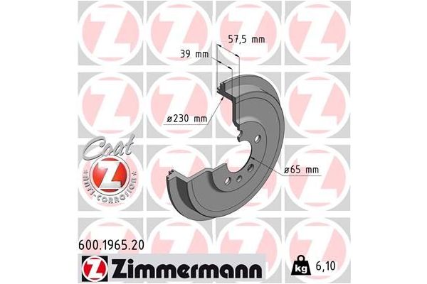 Kampana Arka Sağ veya Sol ZIMMERMANN 600.1965.20