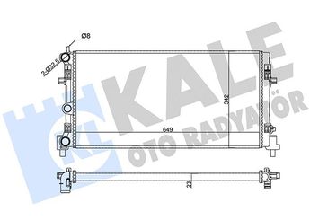Su Radyatörü  KALE 356425  AX0403050561 AX0403050209  AX0403050209 6R0121253 6R0.121.253 6R0121253A 6R0.121.253 A 6R0121253L 6R0.121.253 L 6R0121253N 6RF121253