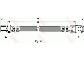 Fren Hortumu Arka Sağ veya Sol TRW PHD110  AUTOBIANCHI7593342 4433711 0000004433711 7593342