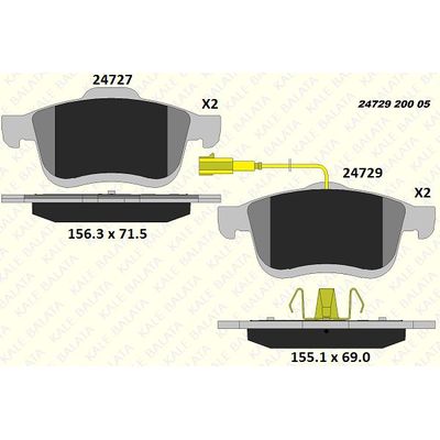 Fren Disk Balata Ön Opel Combo D (10.2011->)  KALE BALATA 24729 200 05