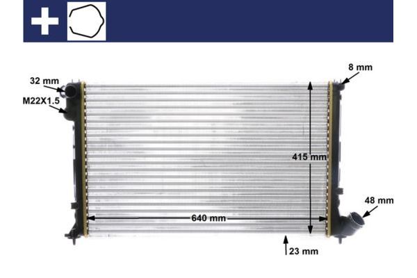 Su Radyatörü  Renault Clio II / (Makyajlı)(B/CB0)(06.2001->)  MAHLE CR 593 000S