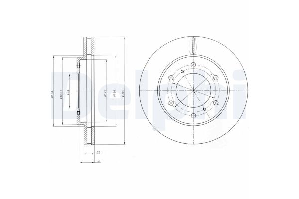 Fren Disk Ayna Ön Sağ ve Sol Mitsubishi L200 (KA0/KB0)(2006->)  DELPHI BG4257