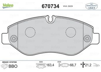 Fren Disk Balata Ön VALEO 670734  42555881 42561355 42576975 5801268962 5801268964
