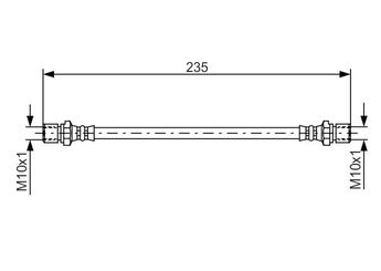 Fren Hortumu Arka Sağ veya Sol BOSCH 1 987 476 020  1987476020 90121718