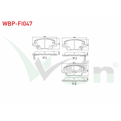 Fren Disk Balata Ön Fiat Egea (357) HB / CROSS (2016->)  WGN WBP-FI047