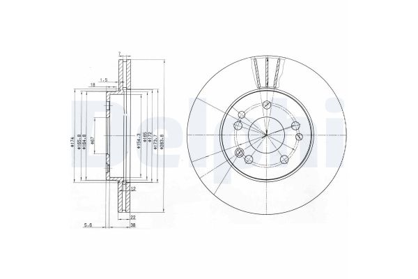 Fren Disk Ayna Ön Sağ ve Sol Mercedes 124 Sedan (BM 124)(11.1984->)  DELPHI BG2345